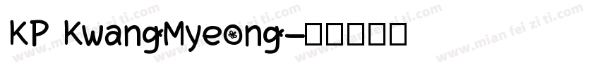 KP KwangMyeong字体转换